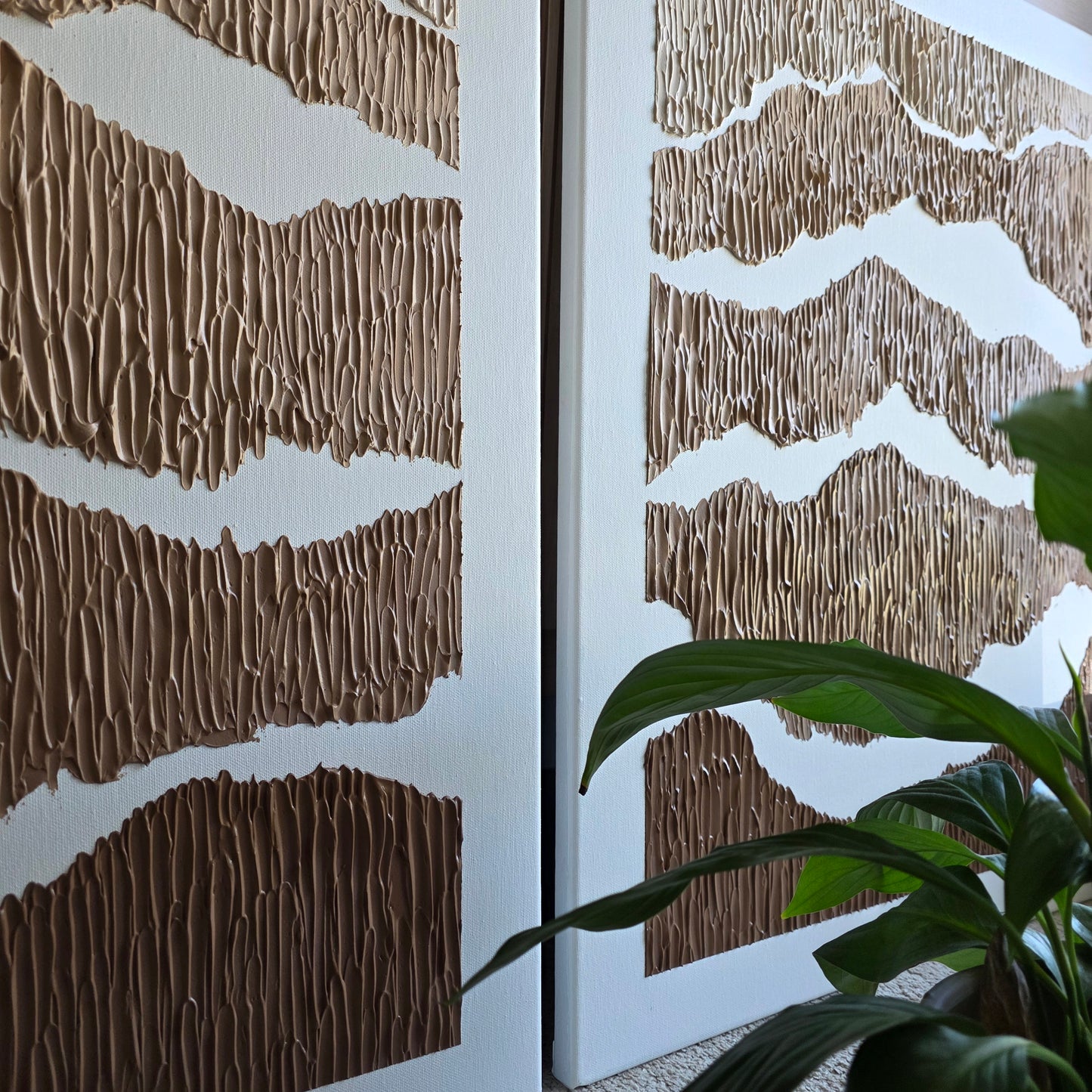 Ridged Duo (73x60 cm, two paintings)