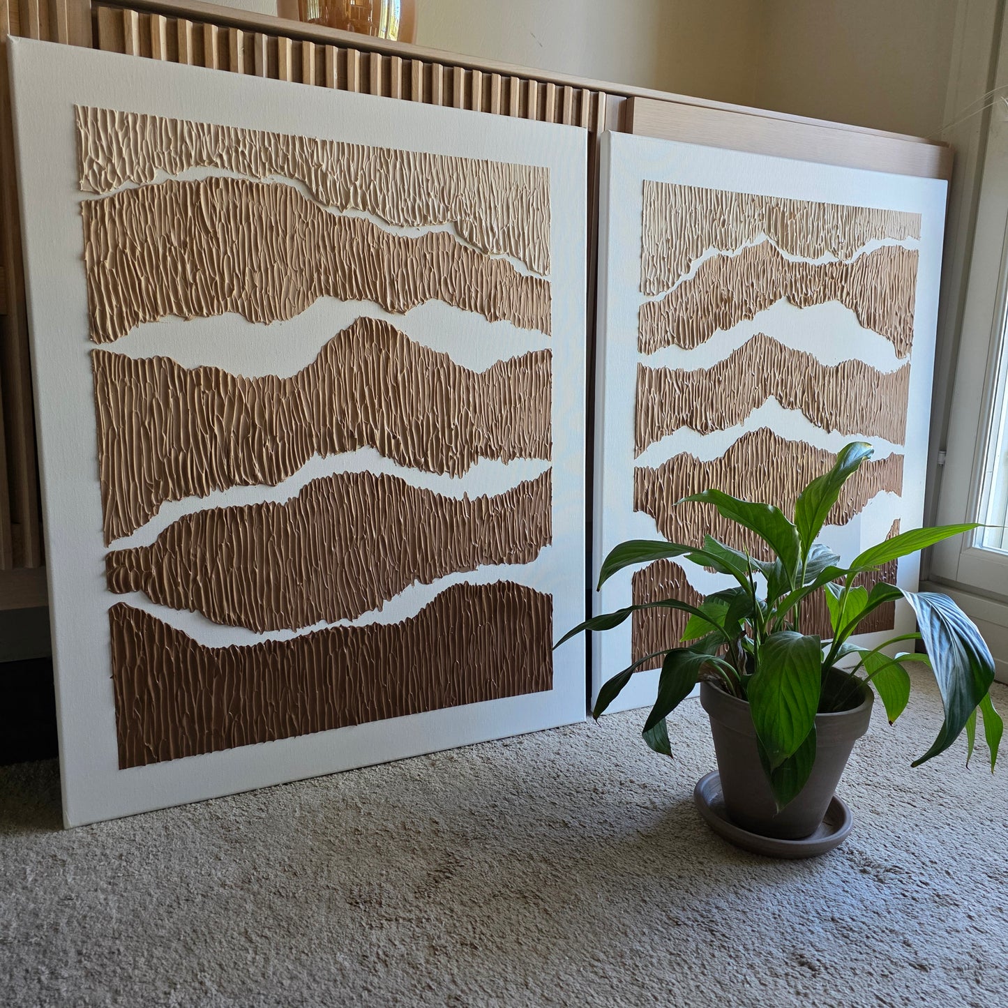 Ridged Duo (73x60 cm, two paintings)