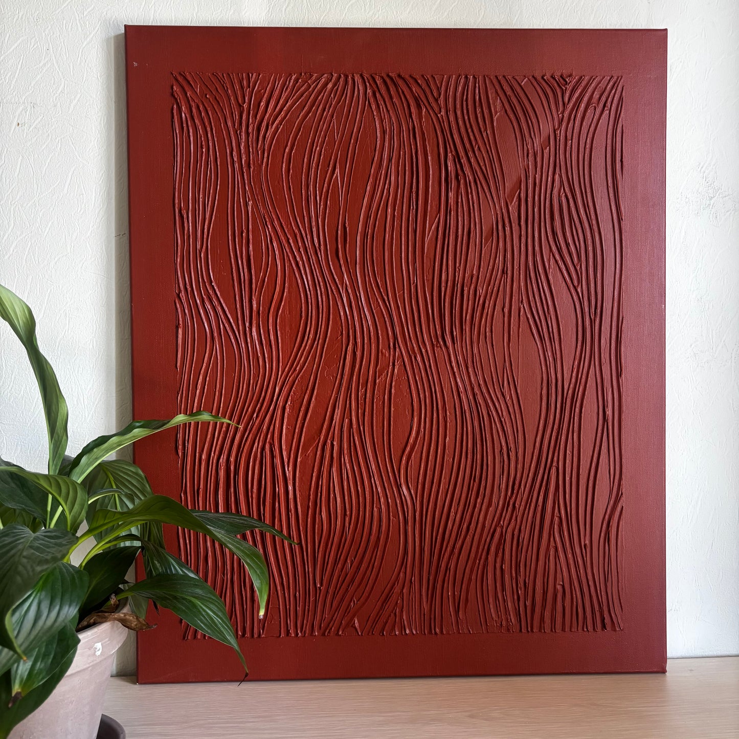 Ridged Bark (73x60 cm), terracotta