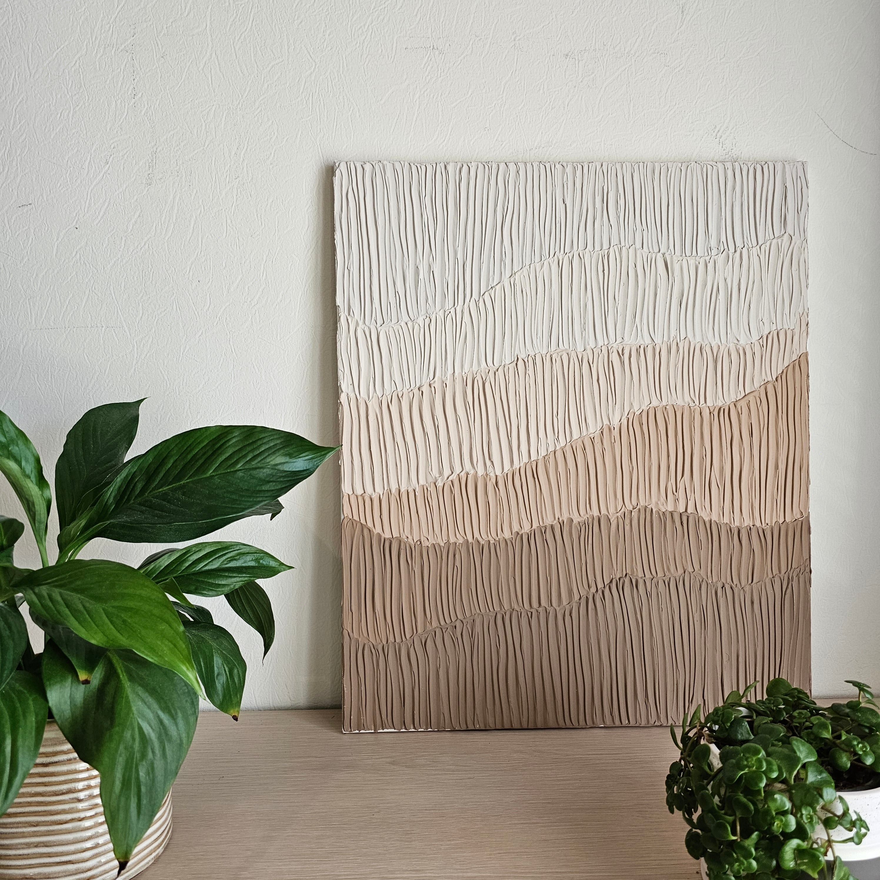 Beige Lines (55x46 cm)