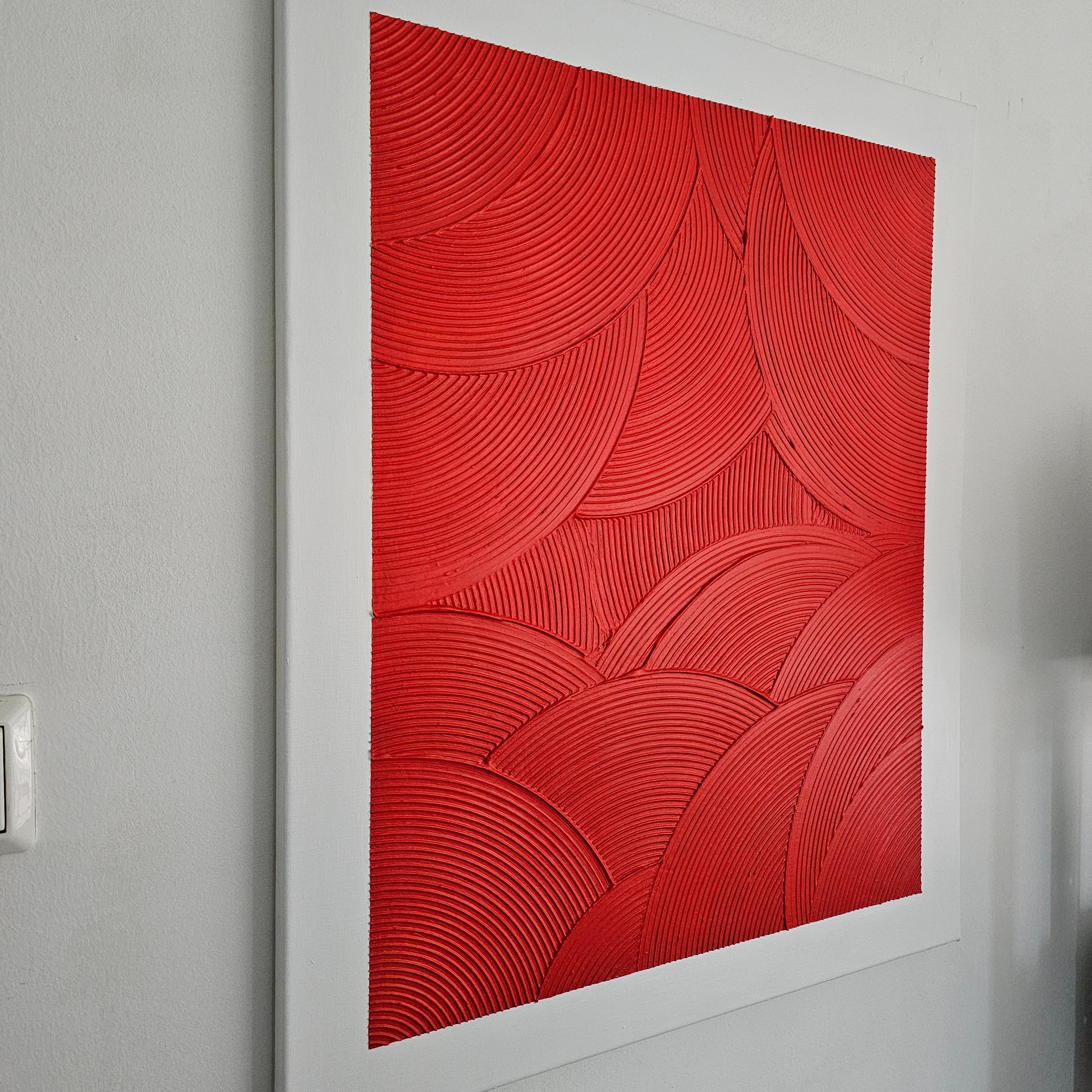 Overlapping Arches, Red (73x60 cm)