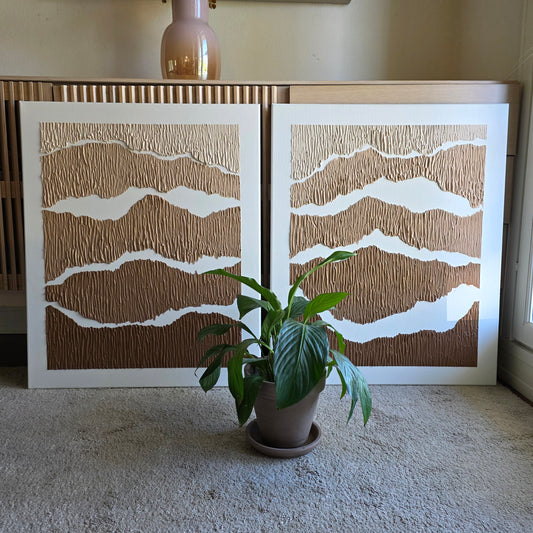 Ridged Duo (73x60 cm, two paintings)