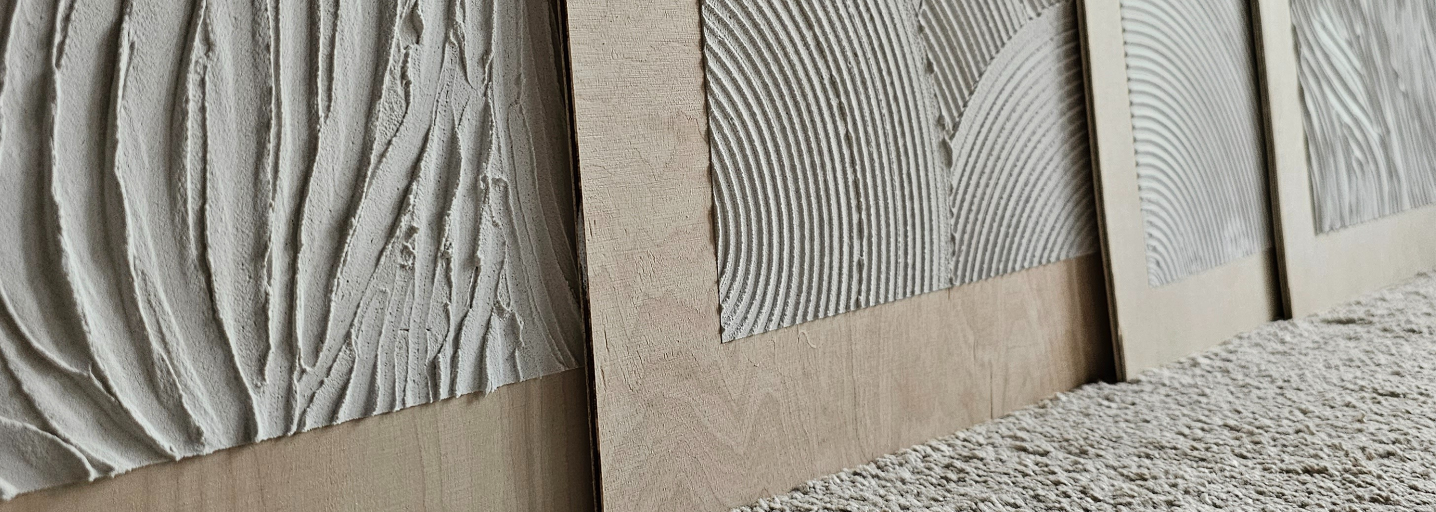 textured painting side by side