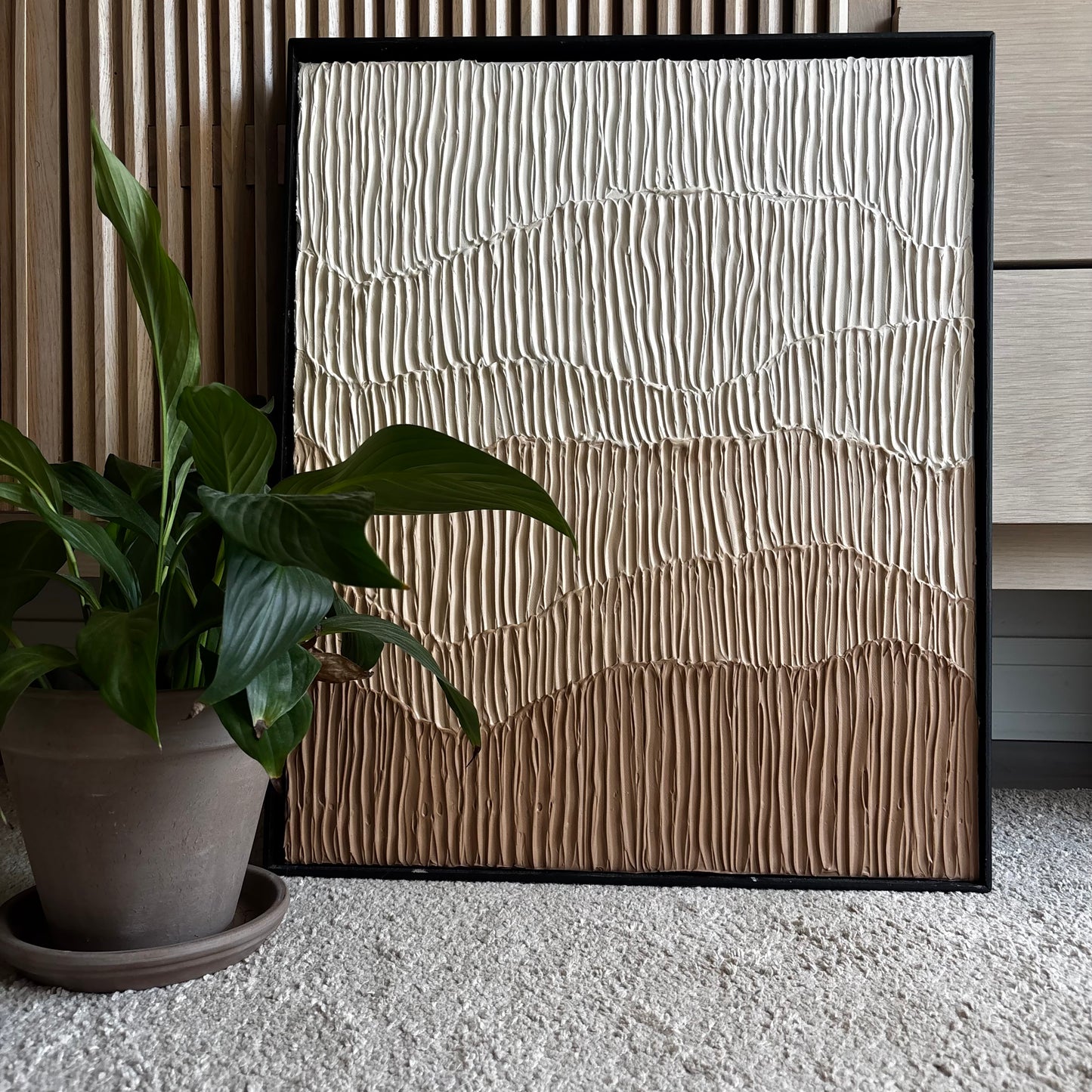 Beige Ridges, 55x46 cm