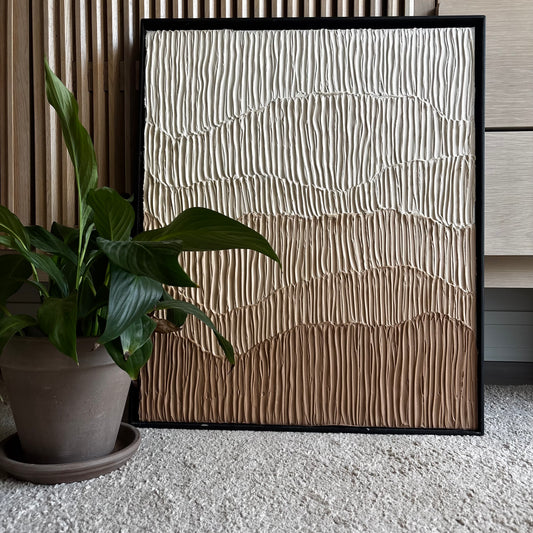 Beige Ridges, 55x46 cm