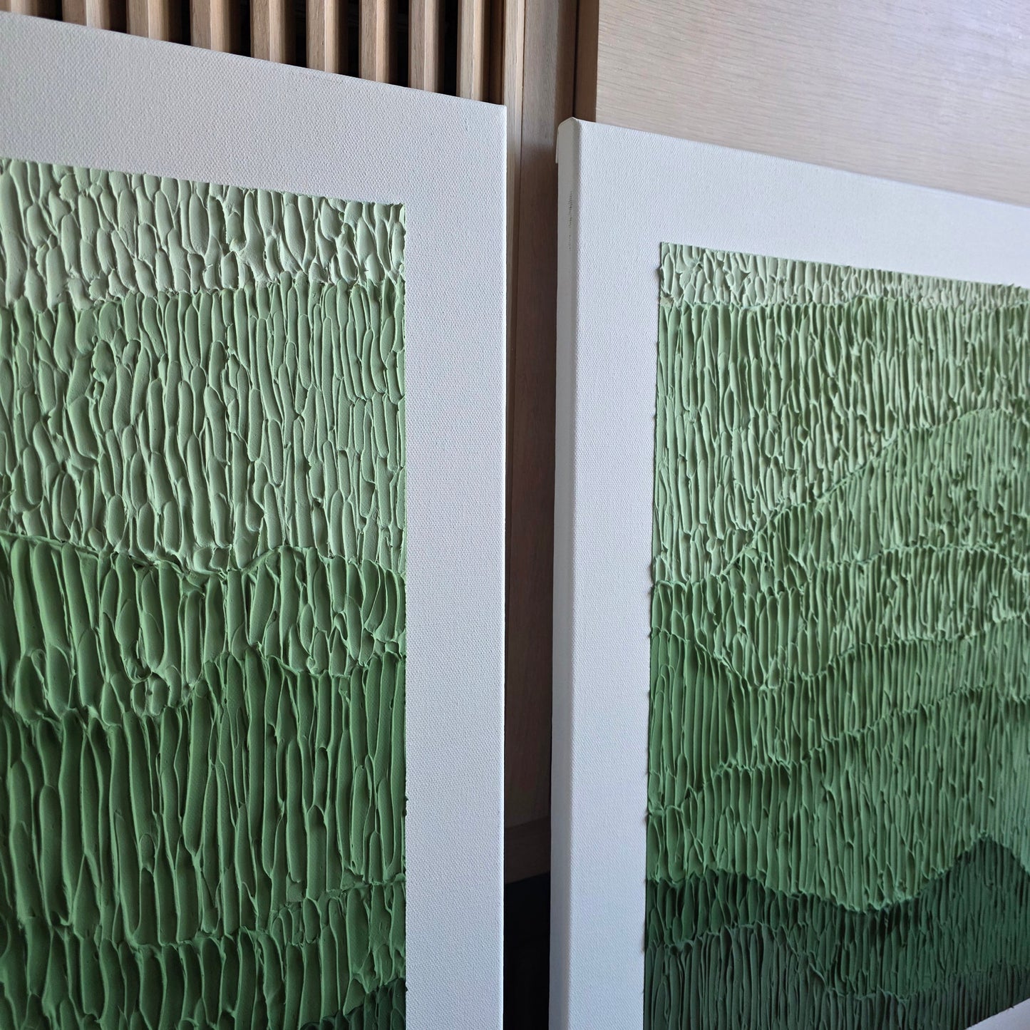 Moss Duo (61x50 cm, two paintings)