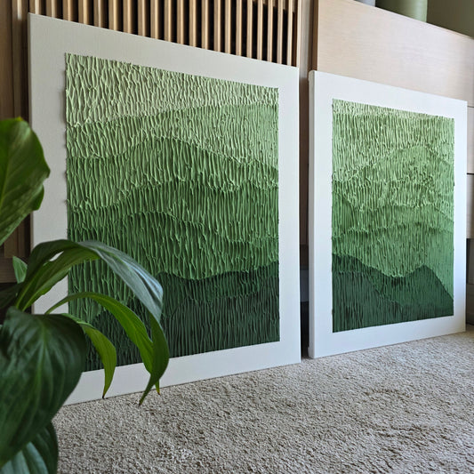 Moss Duo (61x50 cm, two paintings)
