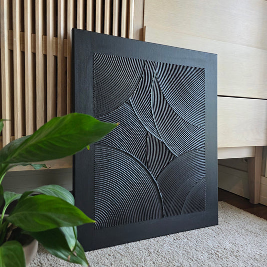 Overlapping Arches, black (55x46 cm)