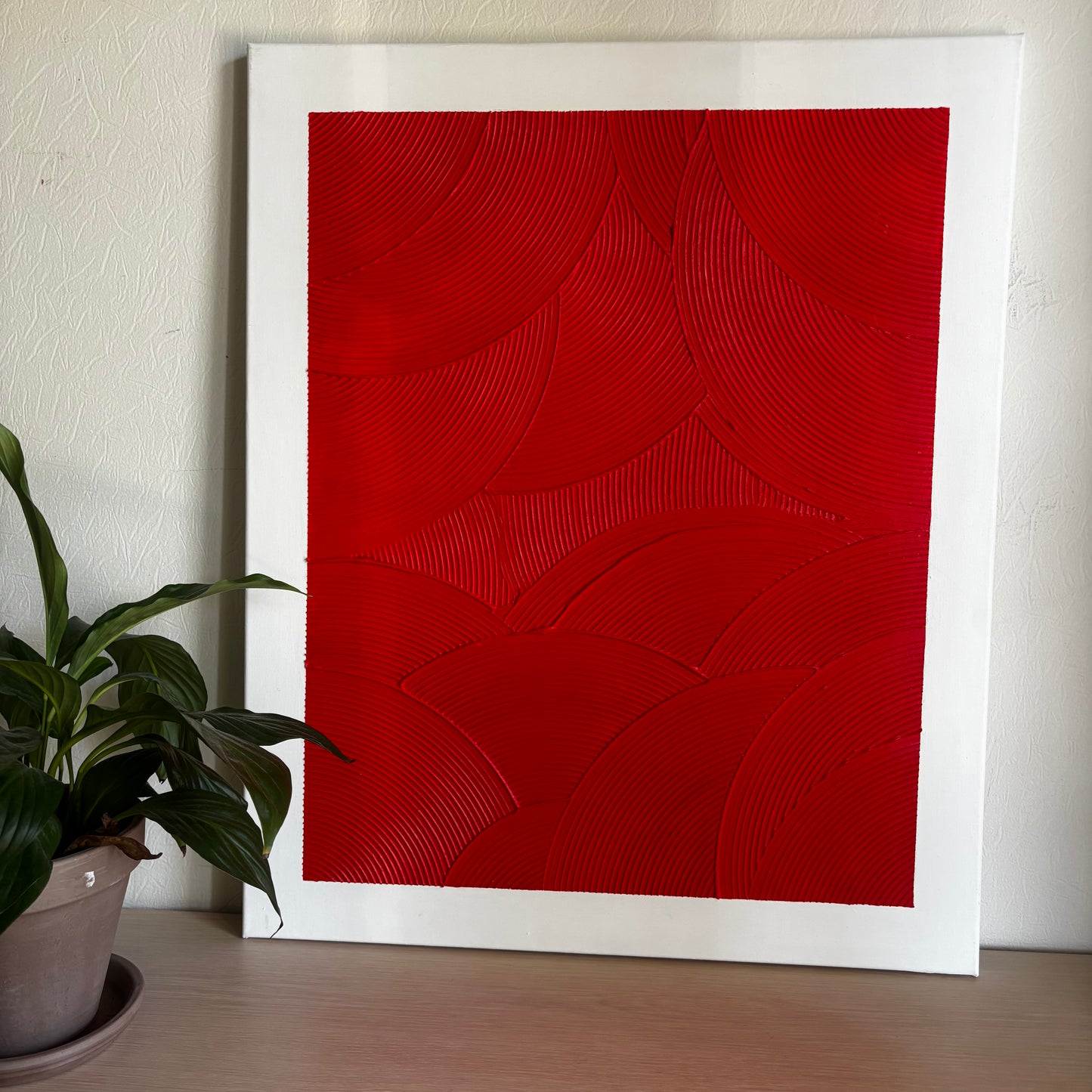 Overlapping Arches (73x60 cm), red
