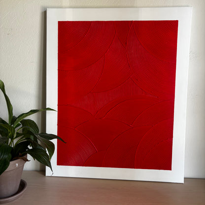 Overlapping Arches (73x60 cm), red