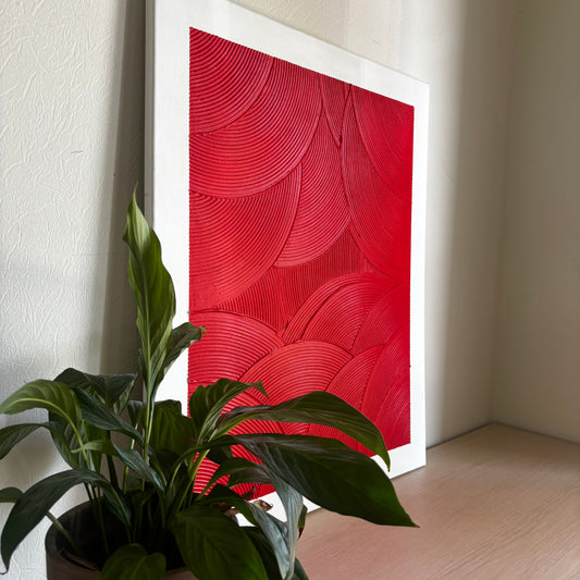 Overlapping Arches (73x60 cm), red