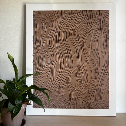 Ridged Bark (80x65 cm), Beige