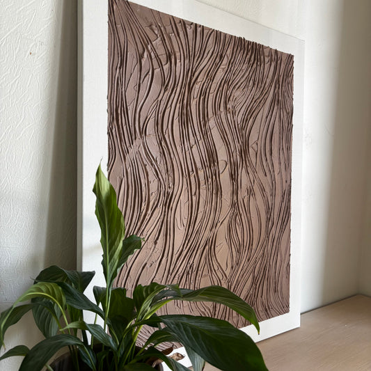 Ridged Bark (80x65 cm), Beige