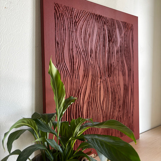Ridged Bark (73x60 cm), terracotta