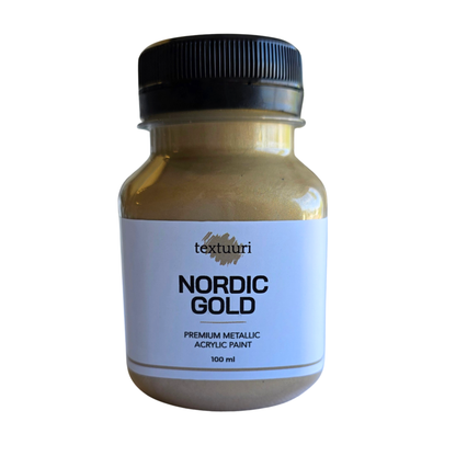 textuuri Nordic Gold - Premium Metallic Acrylic Paint 100 ml